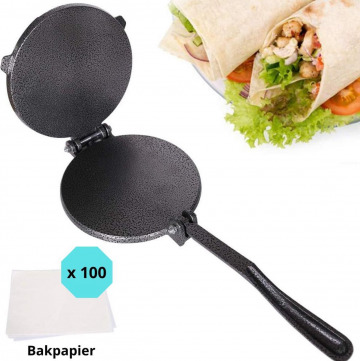 Top by Products Tortilla pers bakpapier